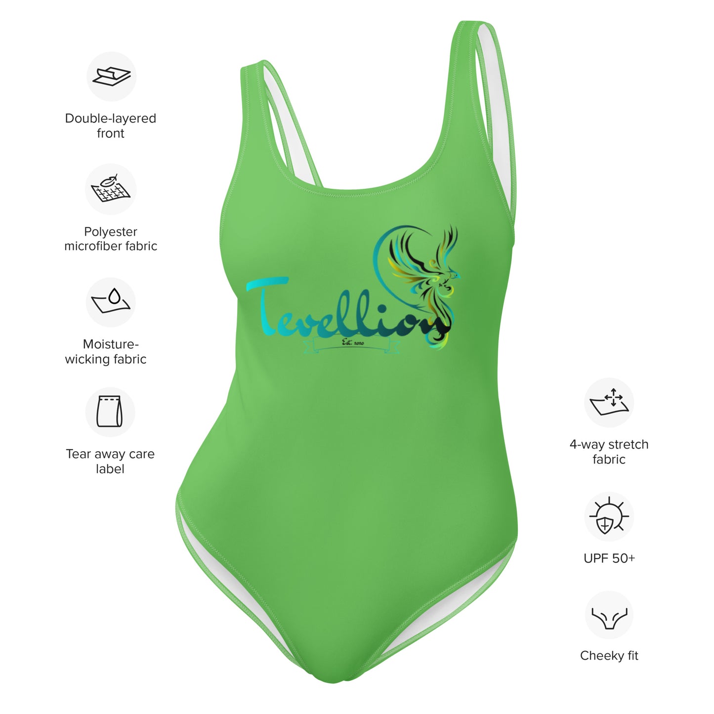 Tevellion Green One-Piece Swimsuit