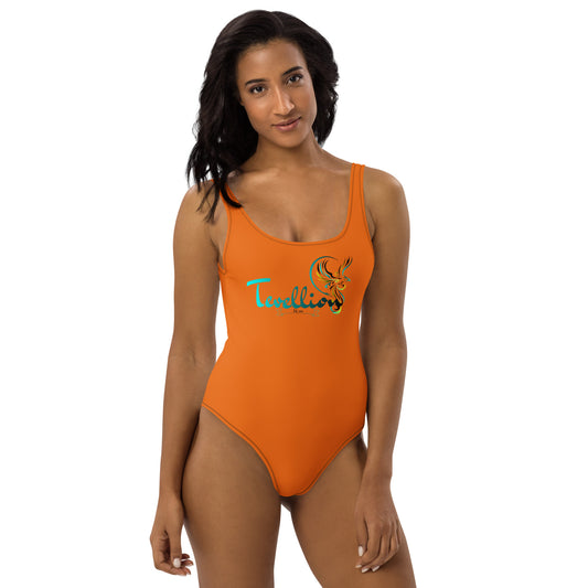 Tevellion Orange One-Piece Swimsuit