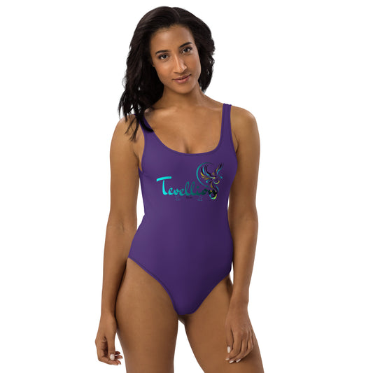 Tevellion Purple One-Piece Swimsuit