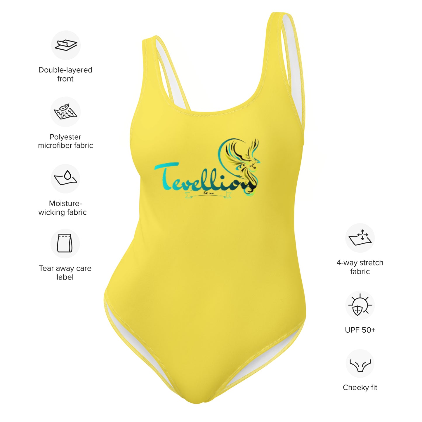 Tevellion Yellow One-Piece Swimsuit