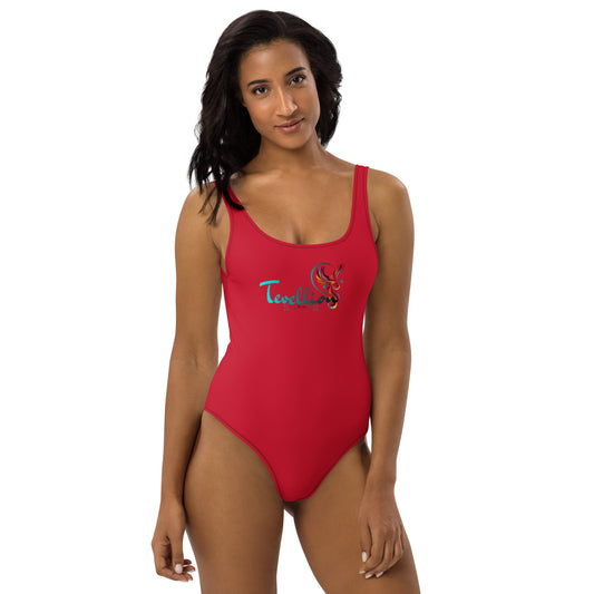 Tevellion Red One-Piece Swimsuit