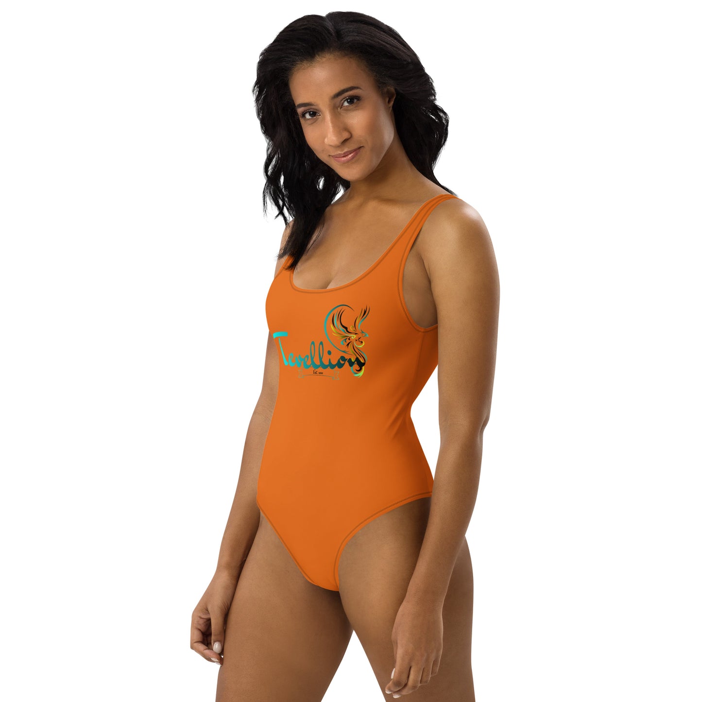 Tevellion Orange One-Piece Swimsuit