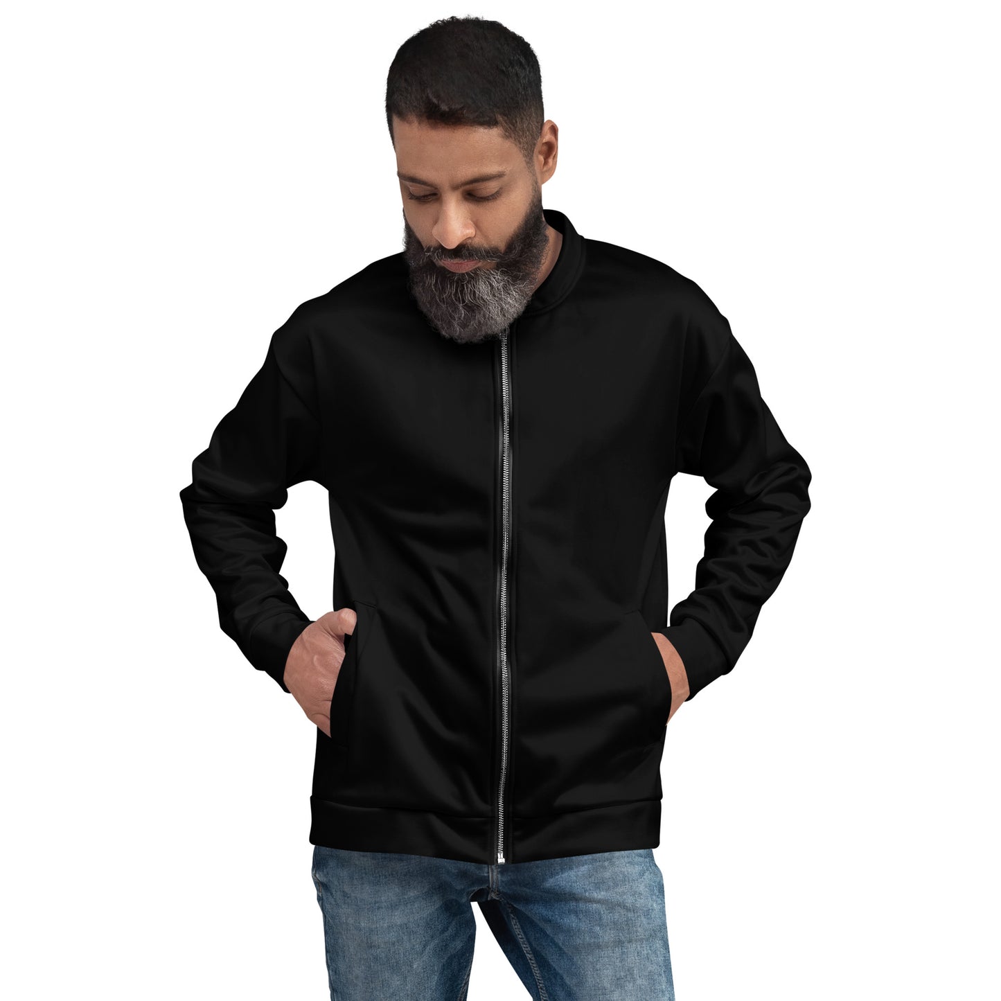 Tevellion Black Unisex Bomber Jacket