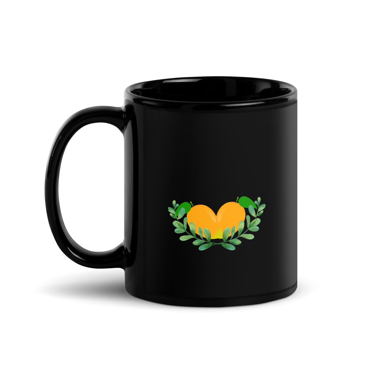 Sweet Nature Black Glossy Mug