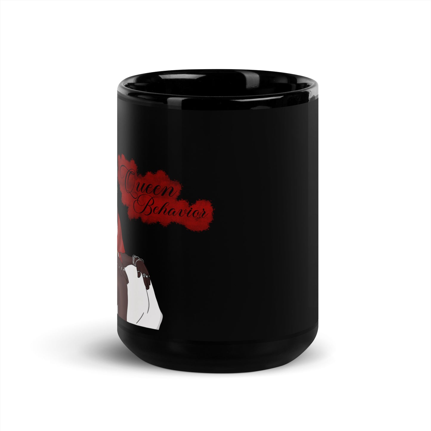 Queen Behavior Black Glossy Mug